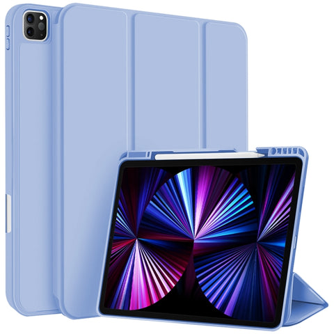 3-fold TPU Smart Leather Tablet Case with Pen Slot, For iPad Pro 11 2022 / 2021 / 2020, For iPad Air 5 / 4, For iPad 10.2 2021 / 2020 / 2019