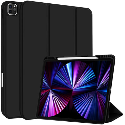 3-fold TPU Smart Leather Tablet Case with Pen Slot, For iPad Pro 11 2022 / 2021 / 2020, For iPad Air 5 / 4, For iPad 10.2 2021 / 2020 / 2019