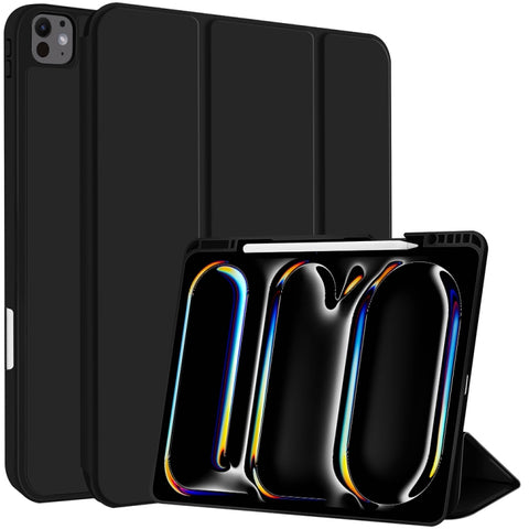 3-fold TPU Smart Leather Tablet Case with Pen Slot, For iPad Air 11 2026 / 2025 / 2024, For iPad Pro 13 2025 / 2024, For iPad Pro 11 2025 / 2024, For iPad 2025 / 2022, For iPad mini 2024 / mini 6, For iPad Pro 12.9