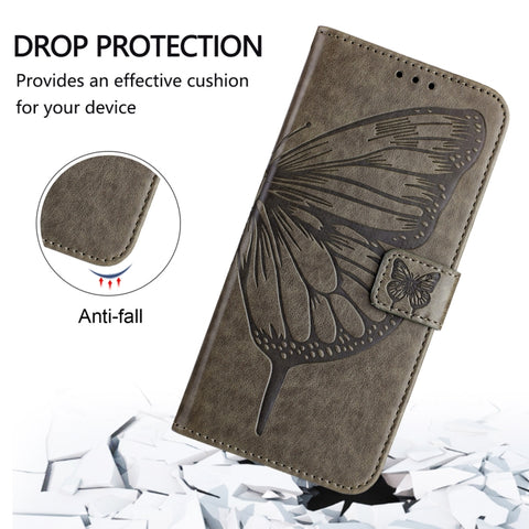 Embossed Butterfly Leather Phone Case, For Samsung Galaxy Z Fold6, For Samsung Galaxy Z Fold5