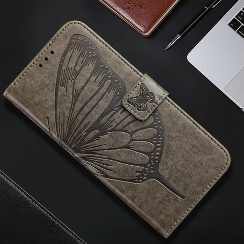 Embossed Butterfly Leather Phone Case, For Samsung Galaxy Z Fold6, For Samsung Galaxy Z Fold5