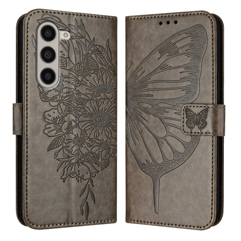 Embossed Butterfly Leather Phone Case, For Samsung Galaxy Z Fold6, For Samsung Galaxy Z Fold5
