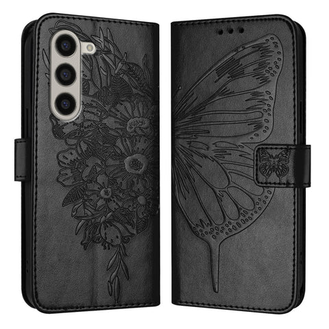 Embossed Butterfly Leather Phone Case, For Samsung Galaxy Z Fold6, For Samsung Galaxy Z Fold5