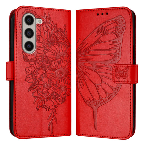 Embossed Butterfly Leather Phone Case, For Samsung Galaxy Z Fold6, For Samsung Galaxy Z Fold5