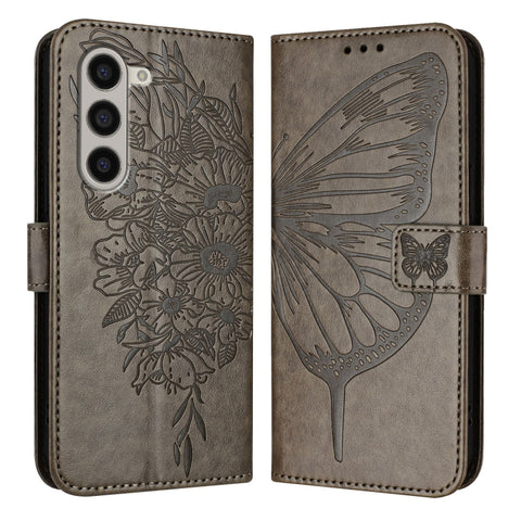 Embossed Butterfly Leather Phone Case, For Samsung Galaxy Z Fold6, For Samsung Galaxy Z Fold5