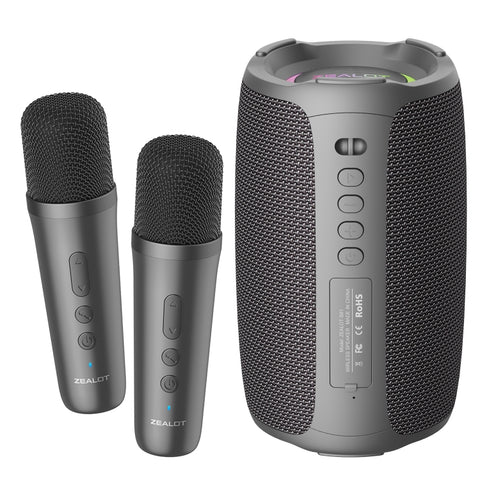 Zealot S61M RGB Rhythmic Light Karaoke Wireless Speaker, Single Mic, Dual Mic