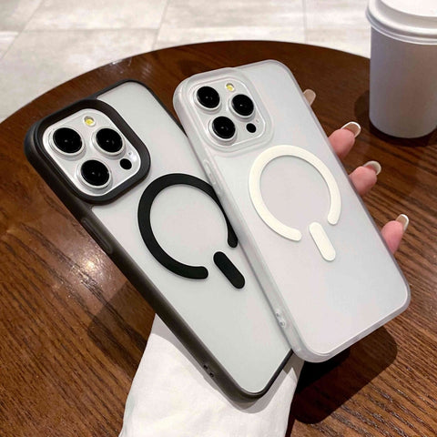 Dual-Side Frosted MagSafe Clear Phone Case, For iPhone 14 Pro, For iPhone 14 Pro Max, For iPhone 13 Pro Max, For iPhone 13 Pro, For iPhone 13, For iPhone 12, For iPhone 12 Pro Max, For iPhone 12 Pro