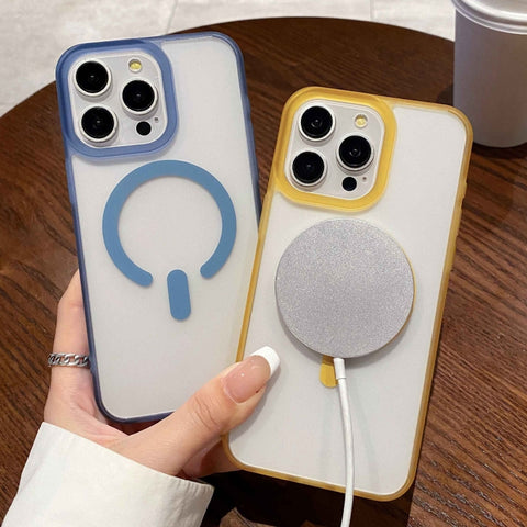 Dual-Side Frosted MagSafe Clear Phone Case, For iPhone 14 Pro, For iPhone 14 Pro Max, For iPhone 13 Pro Max, For iPhone 13 Pro, For iPhone 13, For iPhone 12, For iPhone 12 Pro Max, For iPhone 12 Pro