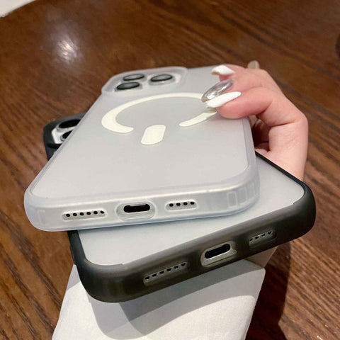 Dual-Side Frosted MagSafe Clear Phone Case, For iPhone 14 Pro, For iPhone 14 Pro Max, For iPhone 13 Pro Max, For iPhone 13 Pro, For iPhone 13, For iPhone 12, For iPhone 12 Pro Max, For iPhone 12 Pro