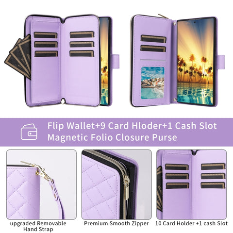 Crossbody Rhombic Zipper Tower Buckle Leather Phone Case with Lanyard, For Samsung Galaxy S24 Ultra 5G, For Samsung Galaxy S24+ 5G, For Samsung Galaxy S24 5G, For Samsung Galaxy S23 FE 5G, For Samsung Galaxy S23 Ultra 5G, For Samsung Galaxy S23+       ...