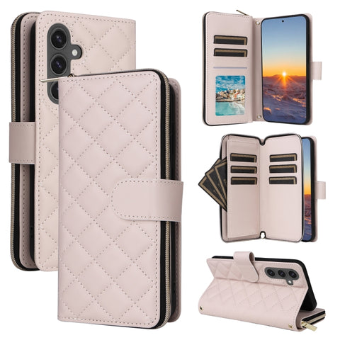 Crossbody Rhombic Zipper Tower Buckle Leather Phone Case with Lanyard, For Samsung Galaxy S26+ 5G, For Samsung Galaxy S26 Ultra 5G, For Samsung Galaxy S26 5G, For Samsung Galaxy S25 FE 5G, For Samsung Galaxy S25 Edge 5G, For Samsung Galaxy S25 5G      ...