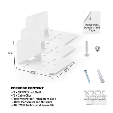YX112 3pcs Acrylic Small Wall Mount