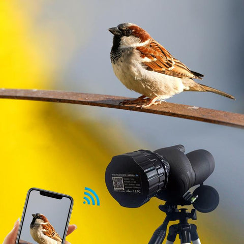 V12 2K WiFi HD Telescope Eyepiece Outdoor Portable Mirror Camera, V12