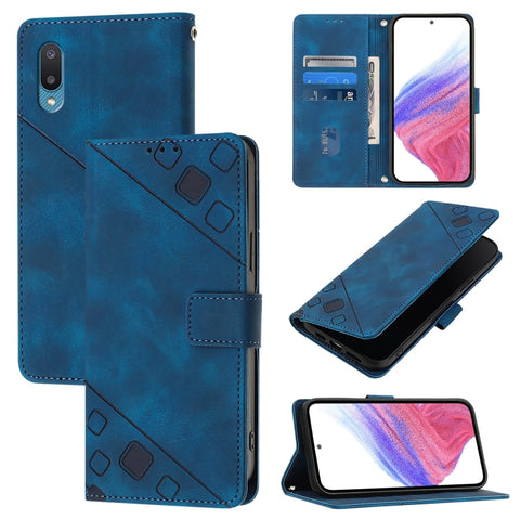 Skin Feel Embossed Leather Phone Case, For Samsung Galaxy M34 5G / F34 5G, For Samsung Galaxy F54 5G / M54 5G Global, For Samsung Galaxy Xcover6 Pro, For Samsung Galaxy M22 / M32 4G Global, For Samsung Galaxy Xcover 5, For Samsung Galaxy A41           ...