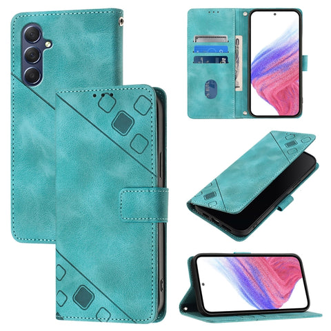 Skin Feel Embossed Leather Phone Case, For Samsung Galaxy M34 5G / F34 5G, For Samsung Galaxy F54 5G / M54 5G Global, For Samsung Galaxy Xcover6 Pro, For Samsung Galaxy M22 / M32 4G Global, For Samsung Galaxy Xcover 5, For Samsung Galaxy A41           ...