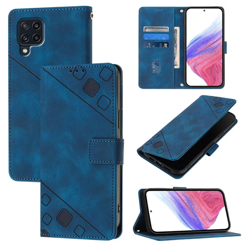 Skin Feel Embossed Leather Phone Case, For Samsung Galaxy M34 5G / F34 5G, For Samsung Galaxy F54 5G / M54 5G Global, For Samsung Galaxy Xcover6 Pro, For Samsung Galaxy M22 / M32 4G Global, For Samsung Galaxy Xcover 5, For Samsung Galaxy A41           ...
