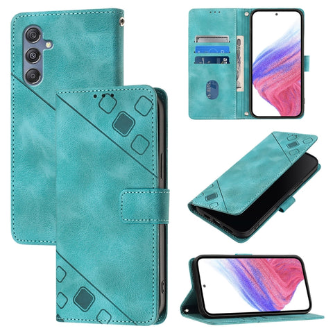 Skin Feel Embossed Leather Phone Case, For Samsung Galaxy M34 5G / F34 5G, For Samsung Galaxy F54 5G / M54 5G Global, For Samsung Galaxy Xcover6 Pro, For Samsung Galaxy M22 / M32 4G Global, For Samsung Galaxy Xcover 5, For Samsung Galaxy A41           ...