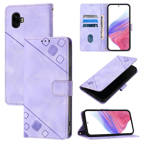 Skin Feel Embossed Leather Phone Case, For Samsung Galaxy M34 5G / F34 5G, For Samsung Galaxy F54 5G / M54 5G Global, For Samsung Galaxy Xcover6 Pro, For Samsung Galaxy M22 / M32 4G Global, For Samsung Galaxy Xcover 5, For Samsung Galaxy A41           ...