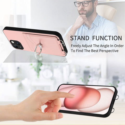 R20 Ring Card Holder Phone Case, For iPhone 13 mini, For iPhone 12, For iPhone 12 Pro Max, For iPhone 12 Pro, For iPhone 12 mini, For iPhone 11 Pro Max, For iPhone 11, For iPhone 11 Pro