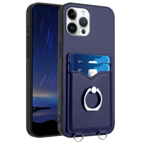 R20 Ring Card Holder Phone Case, For iPhone 13 mini, For iPhone 12, For iPhone 12 Pro Max, For iPhone 12 Pro, For iPhone 12 mini, For iPhone 11 Pro Max, For iPhone 11, For iPhone 11 Pro