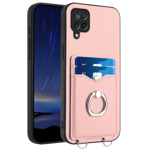 R20 Ring Card Holder Phone Case, For Samsung Galaxy S21 FE 5G, For Samsung Galaxy A52, For Samsung Galaxy A12