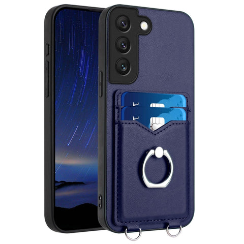 R20 Ring Card Holder Phone Case, For Samsung Galaxy S21 FE 5G, For Samsung Galaxy A52, For Samsung Galaxy A12