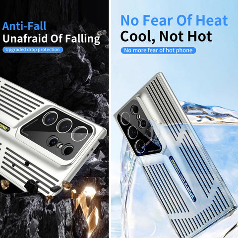 Blade Cooling PC Full Coverage Phone Case, For Galaxy S26 Ultra 5G, For Samsung Galaxy S25 5G, For Samsung Galaxy S25+ 5G, For Samsung Galaxy S25 Ultra 5G, For Samsung Galaxy S24 Ultra 5G, For Samsung Galaxy S24+ 5G, For Samsung Galaxy S24 5G          ...