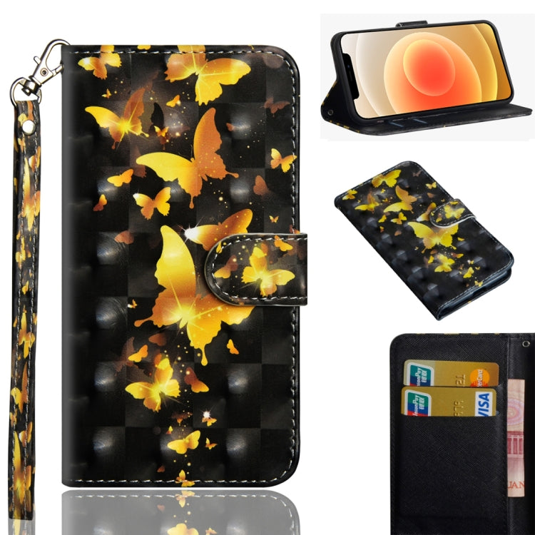 3D Painting Pattern Horizontal Flip TPU + PU Leather Case with Holder & Card Slots & Wallet, For iPhone 12 mini, For iPhone 12 / 12 Pro, For iPhone 12 Pro Max, For Xiaomi Redmi 9