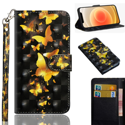 3D Painting Pattern Horizontal Flip TPU + PU Leather Case with Holder & Card Slots & Wallet, For iPhone 12 mini, For iPhone 12 / 12 Pro, For iPhone 12 Pro Max, For Xiaomi Redmi 9