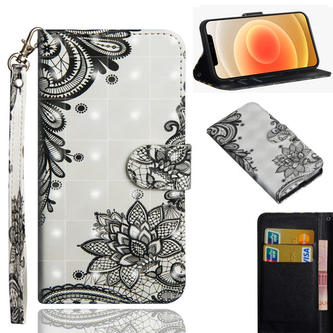 3D Painting Pattern Horizontal Flip TPU + PU Leather Case with Holder & Card Slots & Wallet, For iPhone 12 mini, For iPhone 12 / 12 Pro, For iPhone 12 Pro Max, For Xiaomi Redmi 9
