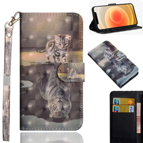 3D Painting Pattern Horizontal Flip TPU + PU Leather Case with Holder & Card Slots & Wallet, For iPhone 12 mini, For iPhone 12 / 12 Pro, For iPhone 12 Pro Max, For Xiaomi Redmi 9
