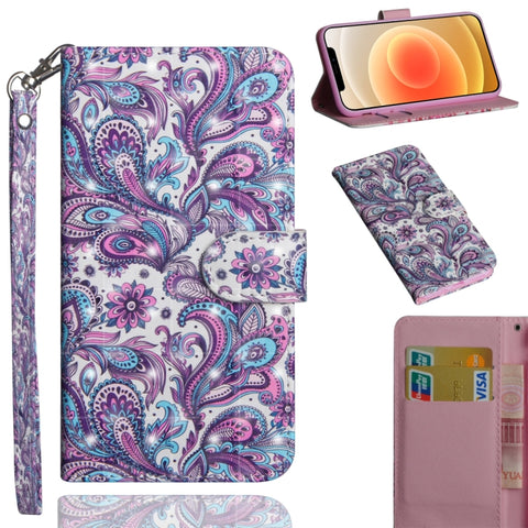 3D Painting Pattern Horizontal Flip TPU + PU Leather Case with Holder & Card Slots & Wallet, For iPhone 12 mini, For iPhone 12 / 12 Pro, For iPhone 12 Pro Max, For Xiaomi Redmi 9