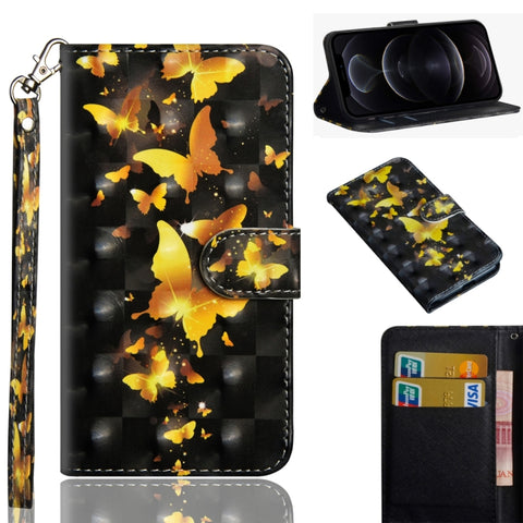3D Painting Pattern Horizontal Flip TPU + PU Leather Case with Holder & Card Slots & Wallet, For iPhone 12 mini, For iPhone 12 / 12 Pro, For iPhone 12 Pro Max, For Xiaomi Redmi 9
