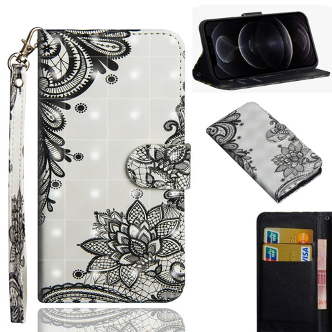 3D Painting Pattern Horizontal Flip TPU + PU Leather Case with Holder & Card Slots & Wallet, For iPhone 12 mini, For iPhone 12 / 12 Pro, For iPhone 12 Pro Max, For Xiaomi Redmi 9