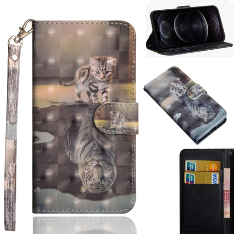 3D Painting Pattern Horizontal Flip TPU + PU Leather Case with Holder & Card Slots & Wallet, For iPhone 12 mini, For iPhone 12 / 12 Pro, For iPhone 12 Pro Max, For Xiaomi Redmi 9