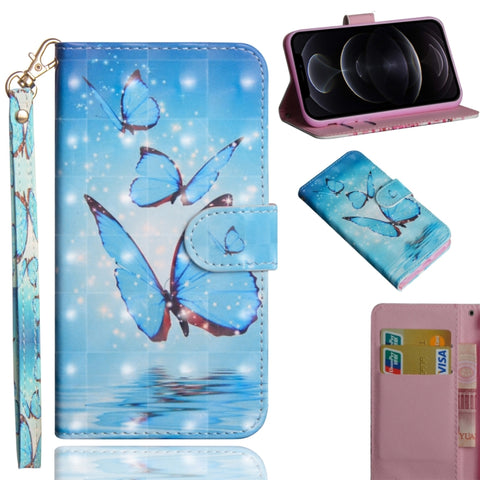 3D Painting Pattern Horizontal Flip TPU + PU Leather Case with Holder & Card Slots & Wallet, For iPhone 12 mini, For iPhone 12 / 12 Pro, For iPhone 12 Pro Max, For Xiaomi Redmi 9