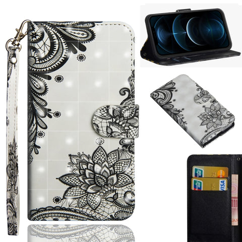 3D Painting Pattern Horizontal Flip TPU + PU Leather Case with Holder & Card Slots & Wallet, For iPhone 12 mini, For iPhone 12 / 12 Pro, For iPhone 12 Pro Max, For Xiaomi Redmi 9