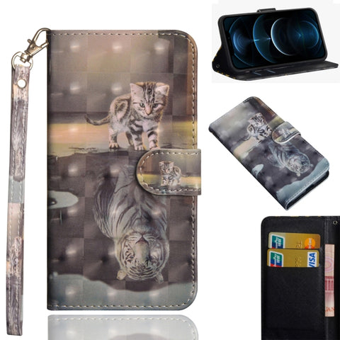 3D Painting Pattern Horizontal Flip TPU + PU Leather Case with Holder & Card Slots & Wallet, For iPhone 12 mini, For iPhone 12 / 12 Pro, For iPhone 12 Pro Max, For Xiaomi Redmi 9