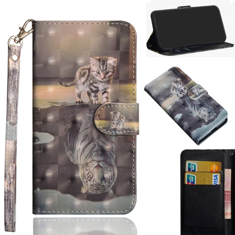 3D Painting Pattern Horizontal Flip TPU + PU Leather Case with Holder & Card Slots & Wallet, For iPhone 12 mini, For iPhone 12 / 12 Pro, For iPhone 12 Pro Max, For Xiaomi Redmi 9