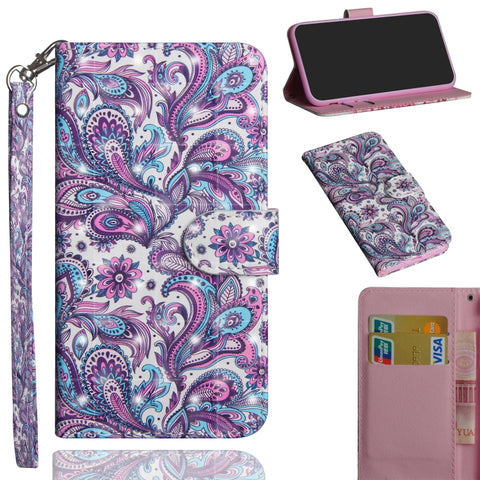 3D Painting Pattern Horizontal Flip TPU + PU Leather Case with Holder & Card Slots & Wallet, For iPhone 12 mini, For iPhone 12 / 12 Pro, For iPhone 12 Pro Max, For Xiaomi Redmi 9