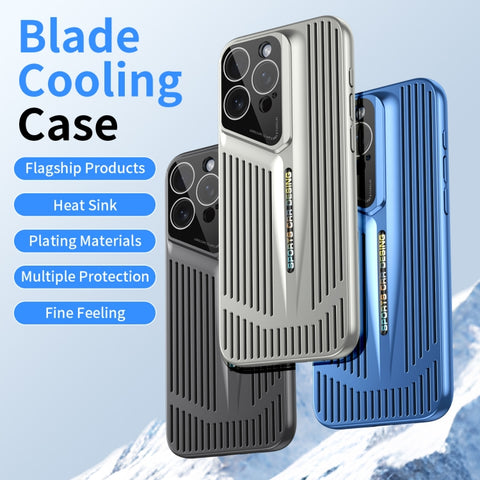 Blade Cooling PC Full Coverage Phone Case, For iPhone 16 Pro Max, For iPhone 16 Pro, For iPhone 16 Plus, For iPhone 16, For iPhone 15 Pro Max, For iPhone 15 Pro, For iPhone 15 Plus, For iPhone 15
