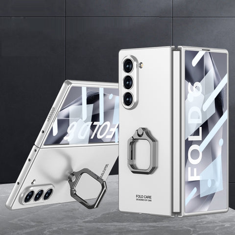 GKK Integrated Accurate Hole Ultra-thin Square Ring Holder Phone Case, For Galaxy Z Fold8 Ultra 5G, For Samsung Galaxy Z Fold7 5G, For Samsung Galaxy Z Fold6