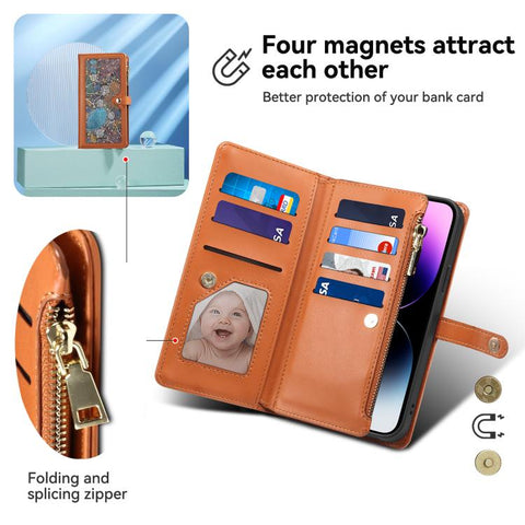 ESEBLE Star Series Lanyard Zipper Wallet RFID Leather Case, For Samsung Galaxy S26+ 5G, For Samsung Galaxy S26 Ultra 5G, For Samsung Galaxy S26 5G, For Samsung Galaxy S25 FE 5G, For Samsung Galaxy S25 Edge 5G, For Samsung Galaxy S25 5G                 ...