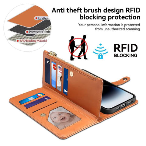 ESEBLE Star Series Lanyard Zipper Wallet RFID Leather Case, For Samsung Galaxy S26+ 5G, For Samsung Galaxy S26 Ultra 5G, For Samsung Galaxy S26 5G, For Samsung Galaxy S25 FE 5G, For Samsung Galaxy S25 Edge 5G, For Samsung Galaxy S25 5G                 ...