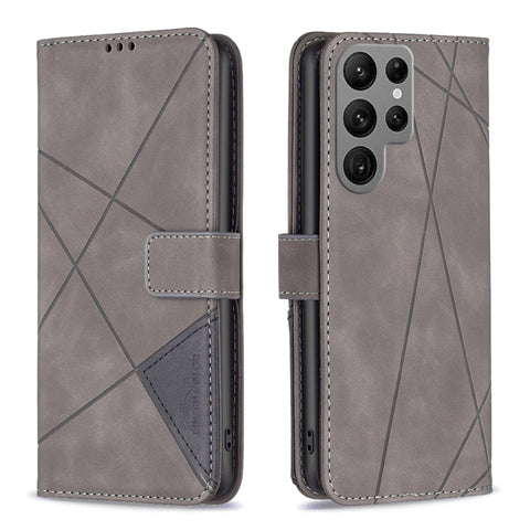 Magnetic Buckle Rhombus Texture Leather Phone Case, For Samsung Galaxy S25 Ultra 5G, For Samsung Galaxy S24 FE 5G