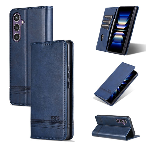 AZNS Magnetic Calf Texture Flip Leather Phone Case, For Samsung Galaxy S25 Ultra 5G, For Samsung Galaxy S24 FE 5G