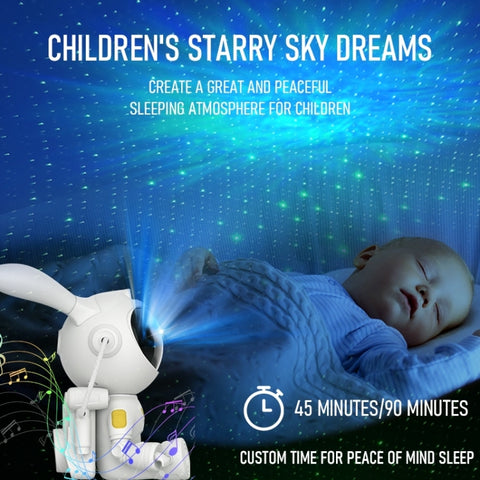 G002 Space Rabbit Starry Sky Projection Lamp Bluetooth Speaker 2 in 1 Laser Light, G002 Bluetooth