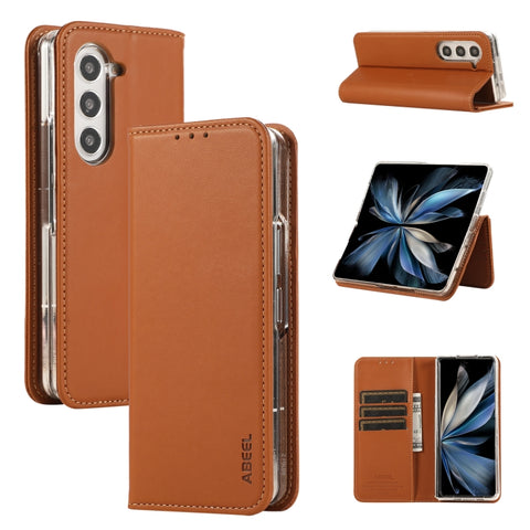 ABEEL RFID Magnetic Flip Leather Phone Case, For Galaxy Z Fold8 Ultra 5G, For Samsung Galaxy Z Fold6, For Samsung Galaxy Z Fold5