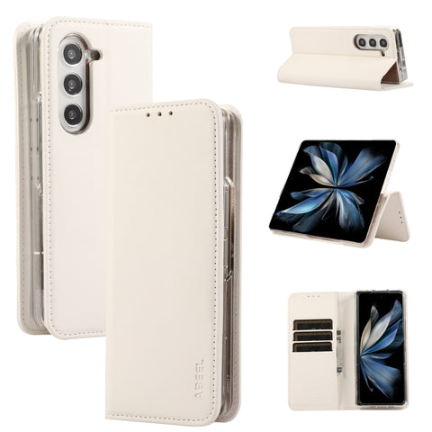 ABEEL RFID Magnetic Flip Leather Phone Case, For Galaxy Z Fold8 Ultra 5G, For Samsung Galaxy Z Fold6, For Samsung Galaxy Z Fold5