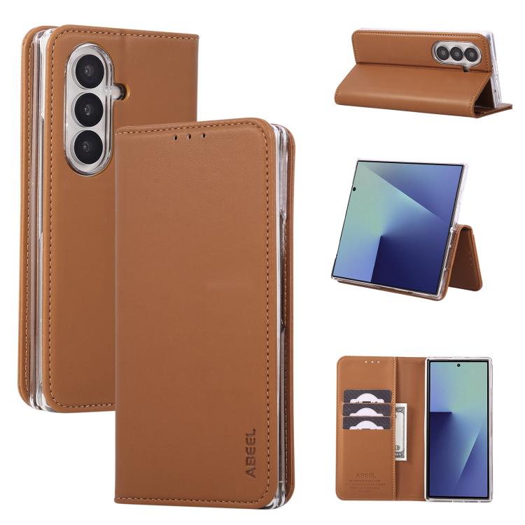 ABEEL RFID Magnetic Flip Leather Phone Case, For Galaxy Z Fold8 Ultra 5G, For Samsung Galaxy Z Fold6, For Samsung Galaxy Z Fold5
